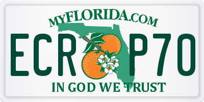 FL license plate ECRP70