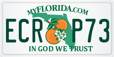 FL license plate ECRP73