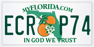 FL license plate ECRP74