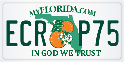 FL license plate ECRP75