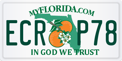 FL license plate ECRP78