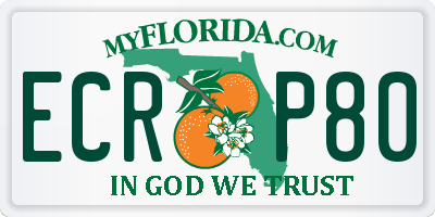 FL license plate ECRP80
