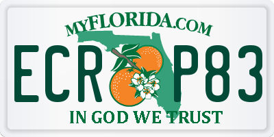 FL license plate ECRP83