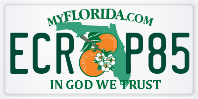 FL license plate ECRP85