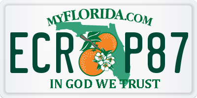 FL license plate ECRP87