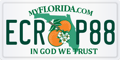 FL license plate ECRP88