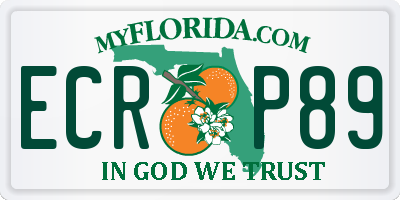 FL license plate ECRP89