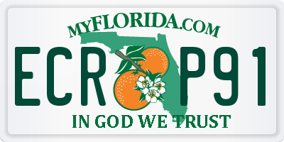 FL license plate ECRP91