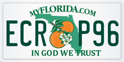 FL license plate ECRP96