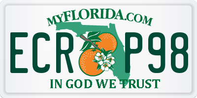 FL license plate ECRP98