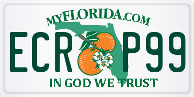 FL license plate ECRP99