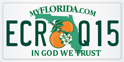 FL license plate ECRQ15