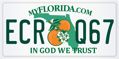 FL license plate ECRQ67