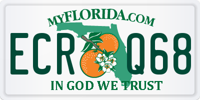 FL license plate ECRQ68
