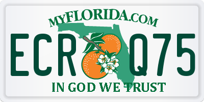 FL license plate ECRQ75
