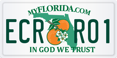 FL license plate ECRR01
