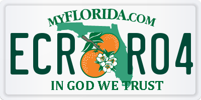 FL license plate ECRR04