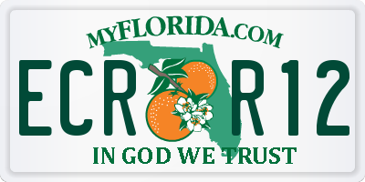 FL license plate ECRR12