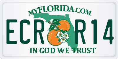 FL license plate ECRR14
