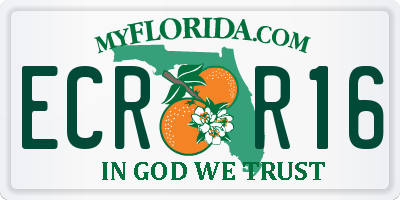 FL license plate ECRR16