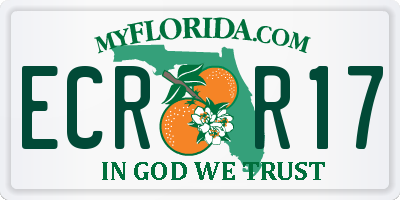 FL license plate ECRR17