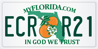 FL license plate ECRR21