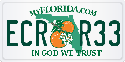 FL license plate ECRR33
