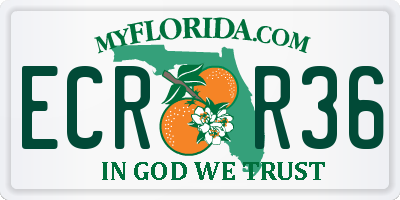 FL license plate ECRR36