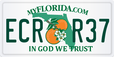 FL license plate ECRR37