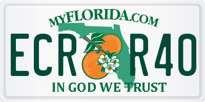 FL license plate ECRR40