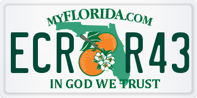 FL license plate ECRR43
