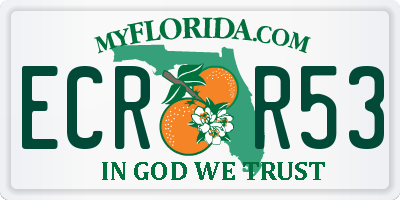FL license plate ECRR53