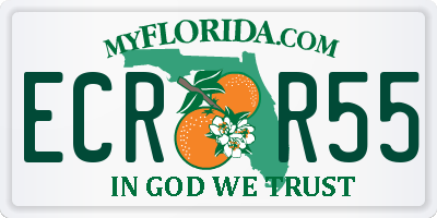 FL license plate ECRR55