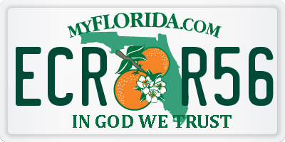 FL license plate ECRR56