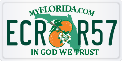 FL license plate ECRR57