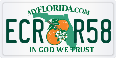 FL license plate ECRR58