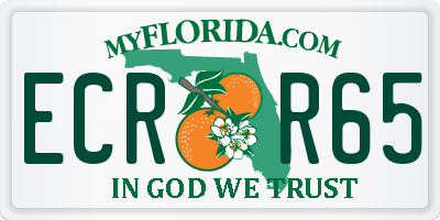 FL license plate ECRR65