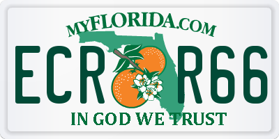 FL license plate ECRR66