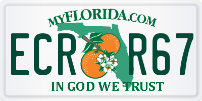 FL license plate ECRR67