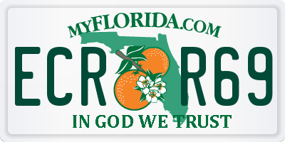 FL license plate ECRR69