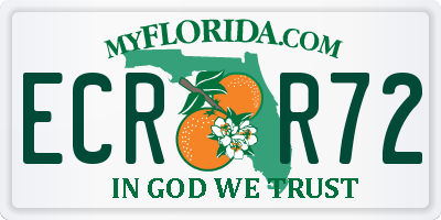 FL license plate ECRR72