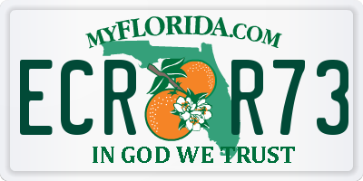 FL license plate ECRR73