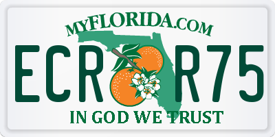 FL license plate ECRR75