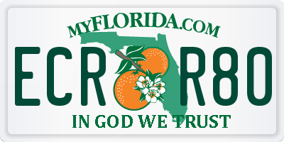 FL license plate ECRR80