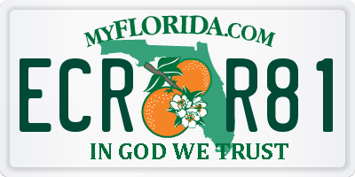 FL license plate ECRR81