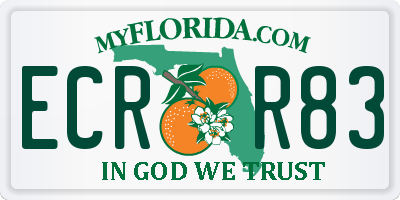 FL license plate ECRR83