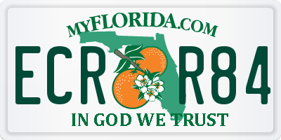 FL license plate ECRR84