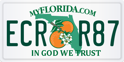 FL license plate ECRR87
