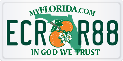 FL license plate ECRR88