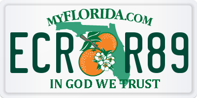 FL license plate ECRR89